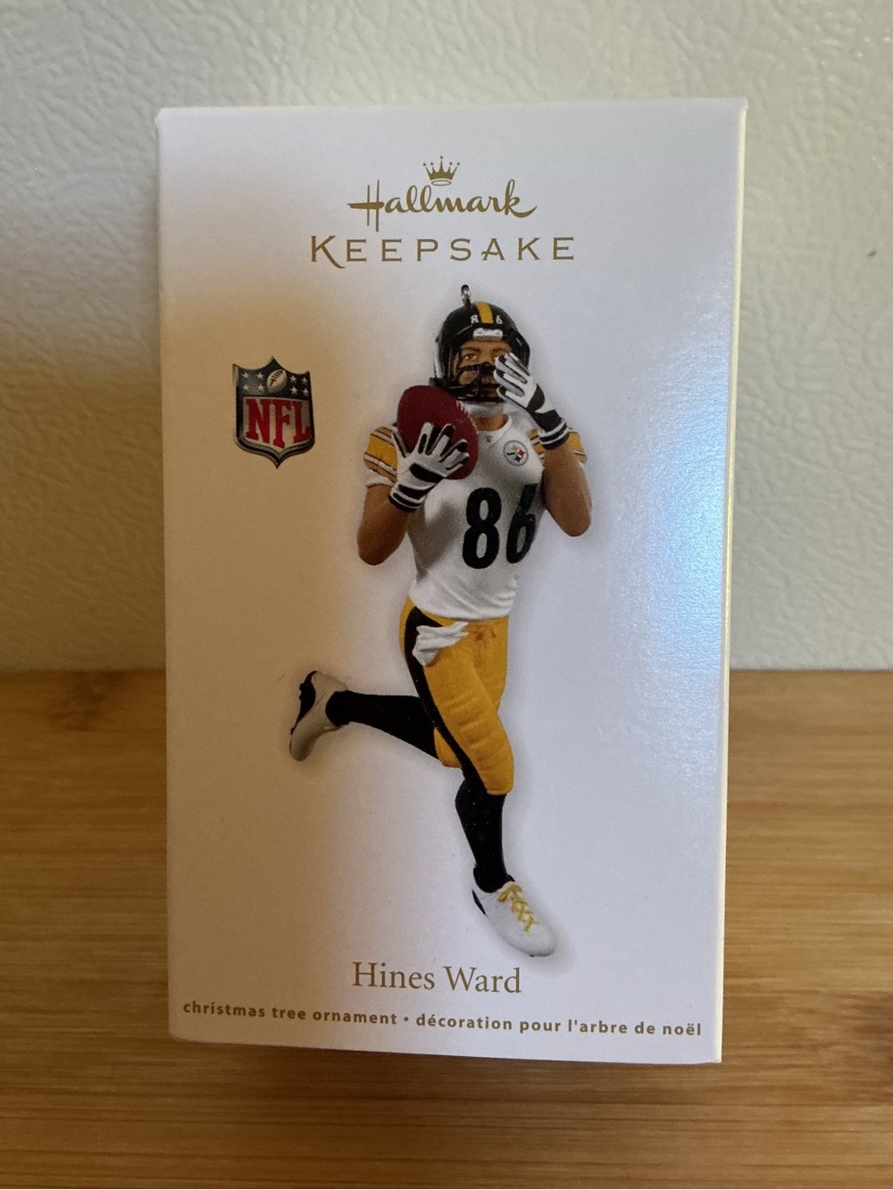 Mint 2012 Hallmark Keepsake Hines Ward Pittsburgh Steelers Christmas Ornament